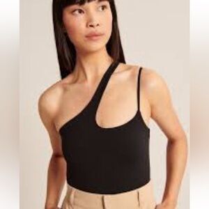 Abercrombie Asymmetrical Bodysuit Black, size S, like new!